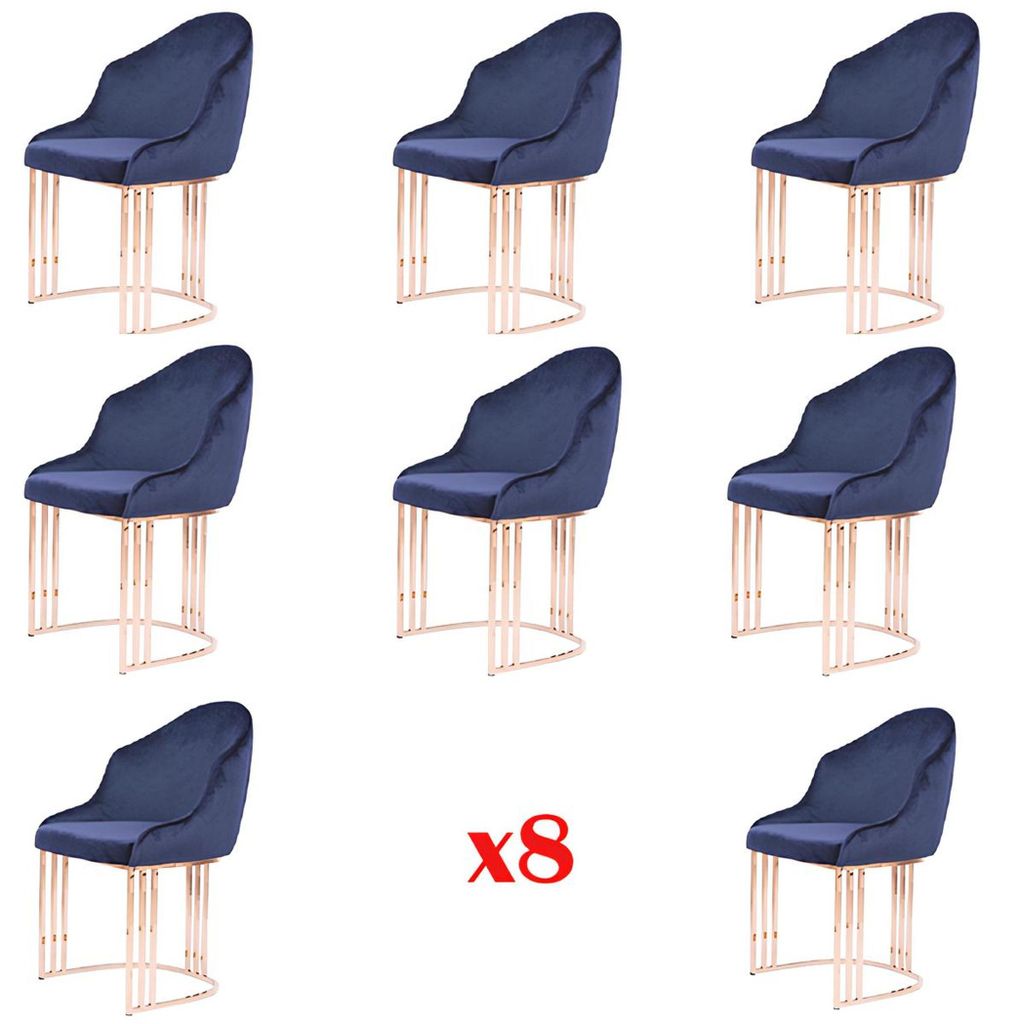 Garnitur Sessel Lounge Küche 8x Design Polster Sitz Stühle Stuhl Set Lehnstuhl