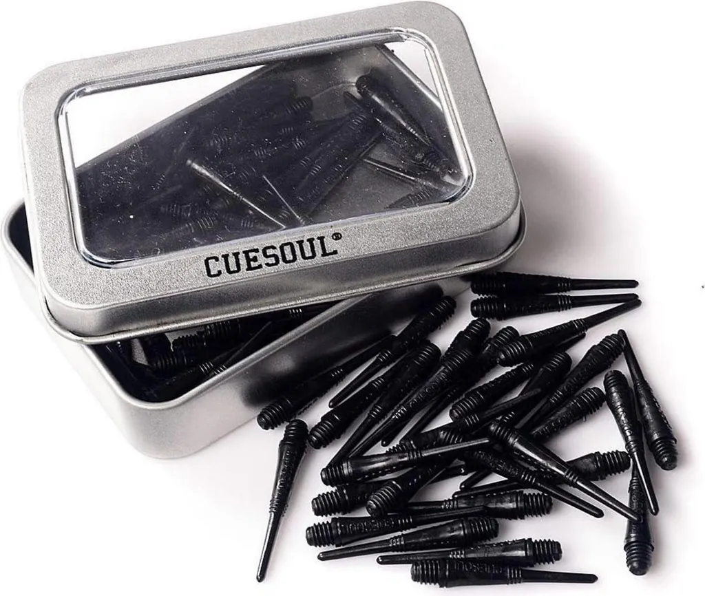 Pointe de fléchette souple 2BA CUESOUL résistante Noir Lot de 100