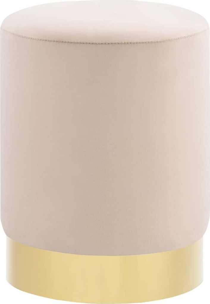 Hocker Aprikose und Golden Samt 28x36 cm - Hocker CC2600 Produktbild 
