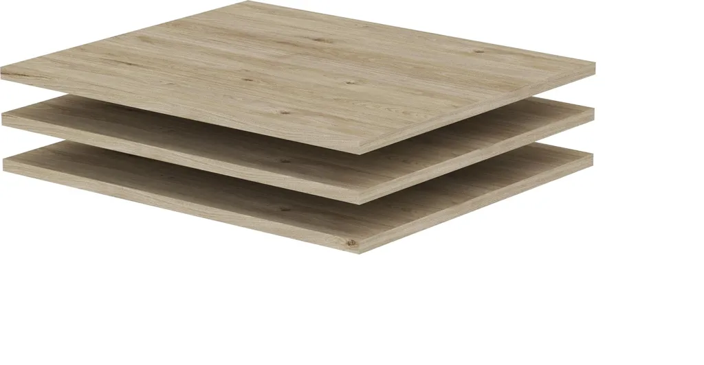 Set Ripiani Armadio 122 cm RANDLER Noce Hickory | Famiglia Ordinata
