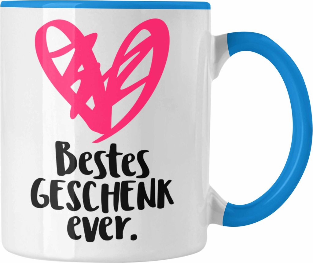 Trendation - Lustige Tasse für Frauen mit Spruch Geschenkidee Schwester Mama Tante Kaffeetasse Wichtelgeschenk (Blau)