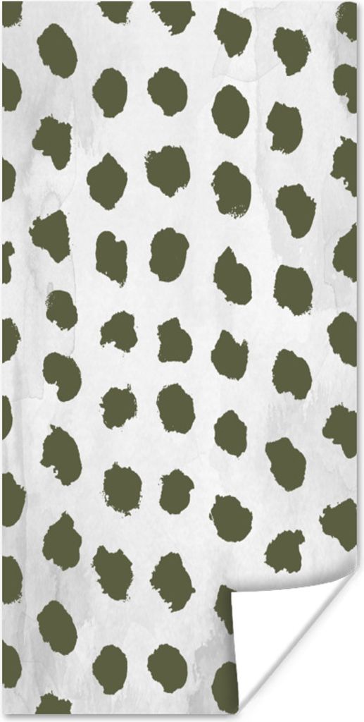 MuchoWow Poster Marmor - Punkte - Grün 40x80 cm - Dekoration