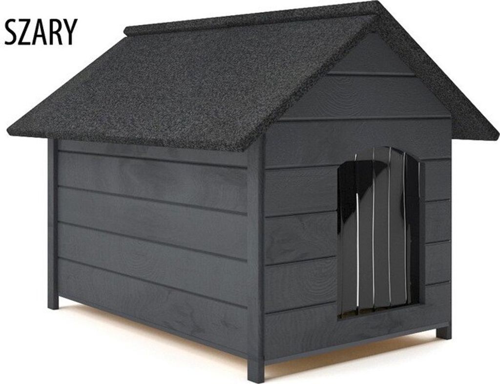 XXL Hundehütte Holz Hundehütte Massiv Wetterfest Echtholz Produktbild 