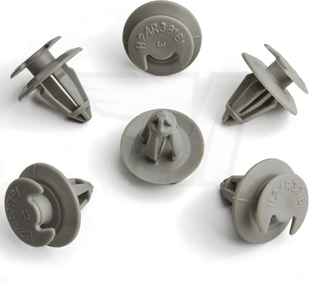 30x Türverkleidung Befestigungs Clip in Grau für Skoda | H24R381B1
