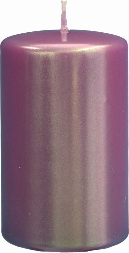 Stumpenkerzen Silky Pearl Brombeere 8 x Ø 6 cm, 8 Stück