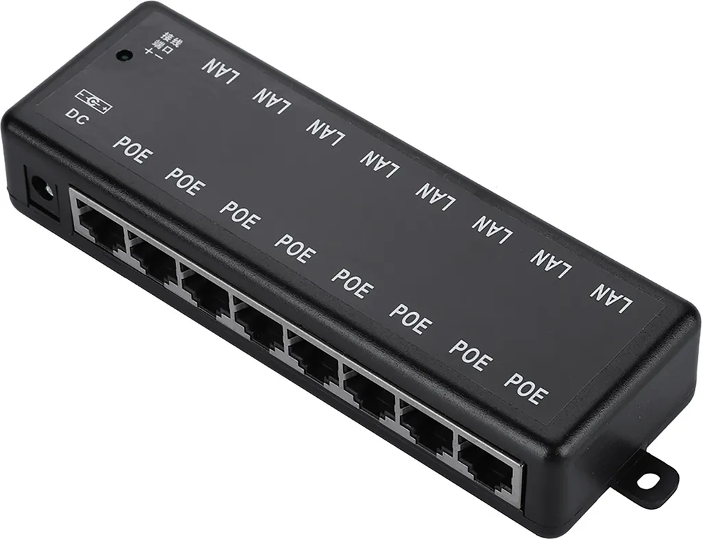 Alimentatore Adattatore PoE 8 Interfacce - Soluzione Rete Professionale