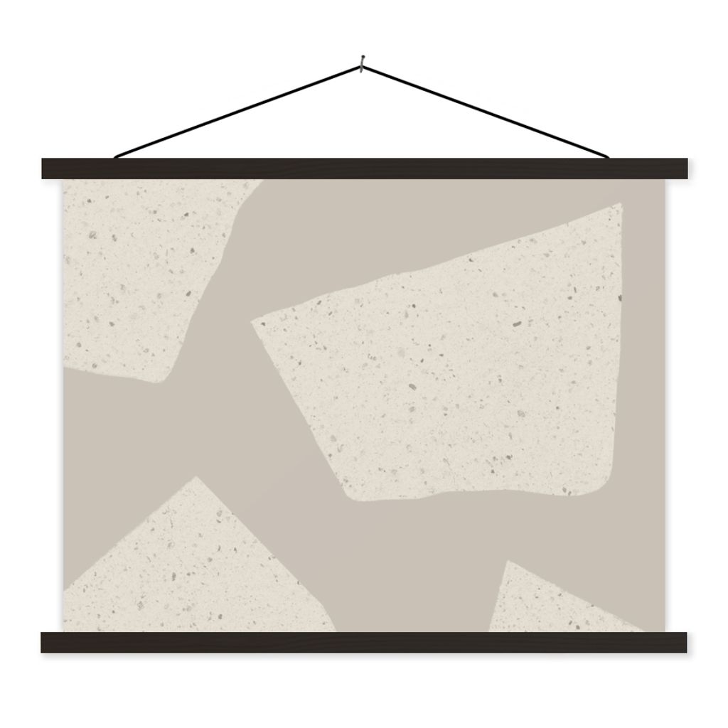 MuchoWow Textilposter Terrazzo - Abstrakt - Pastell - Muster 60x45 cm mit schwarzem Rahmen - Poster Schlafzimmer