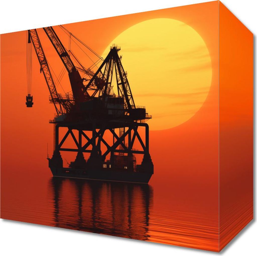 Bild 20x20cm Industrie-Silhouette