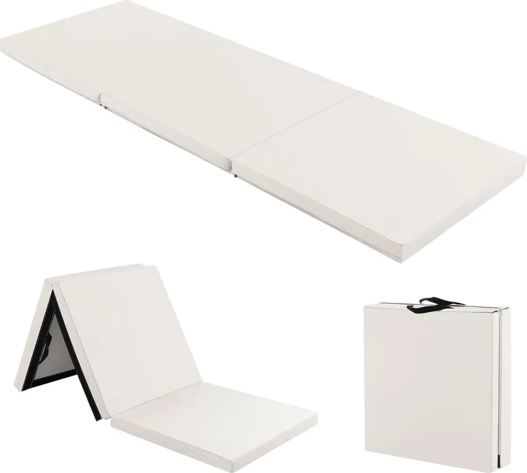 Tapis de gymnastique épais de 5 cm avec surface antidérapante grise