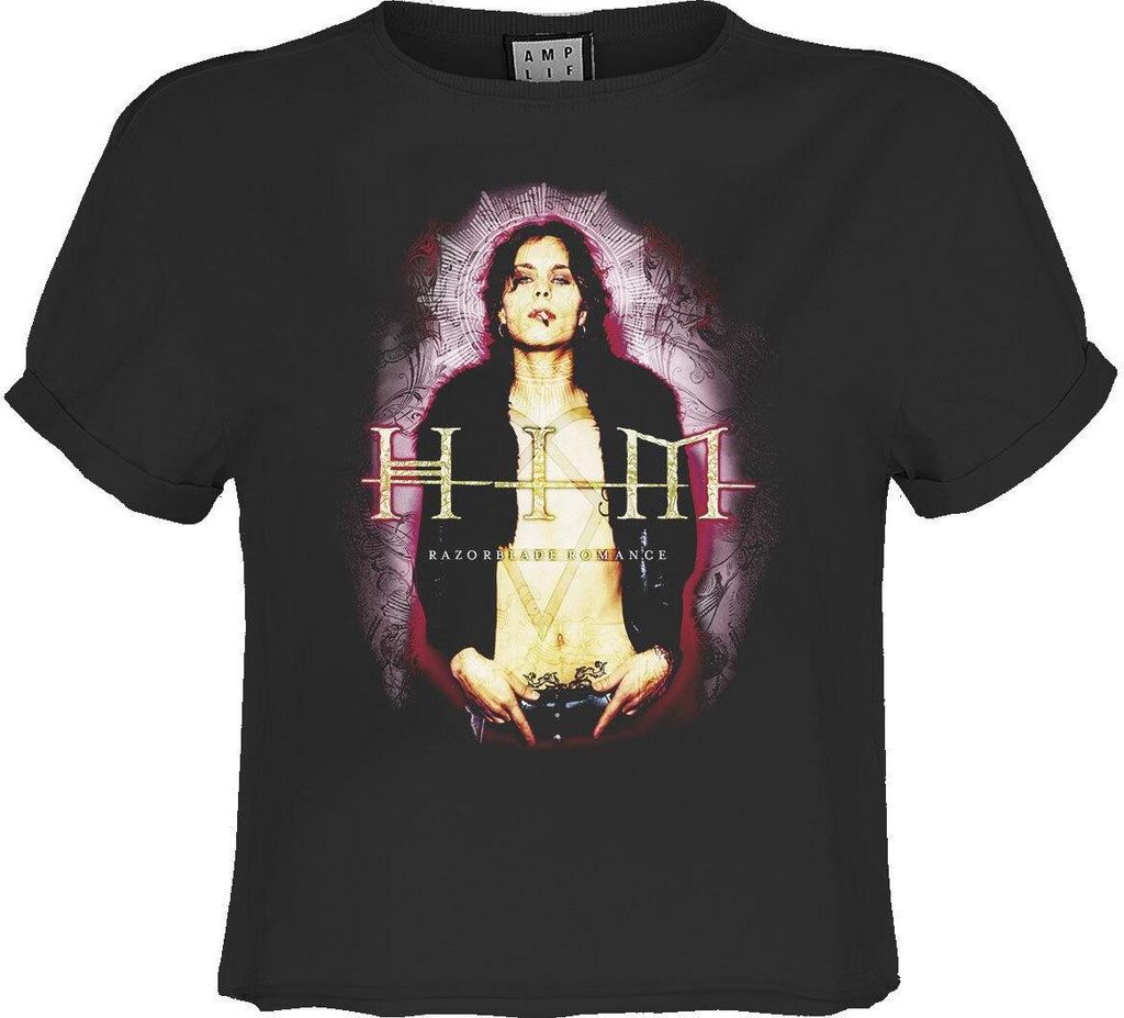 Amplified - "Razorblade Romance" Kurzes Top für Damen GD2172 (S) (Holzkohle)