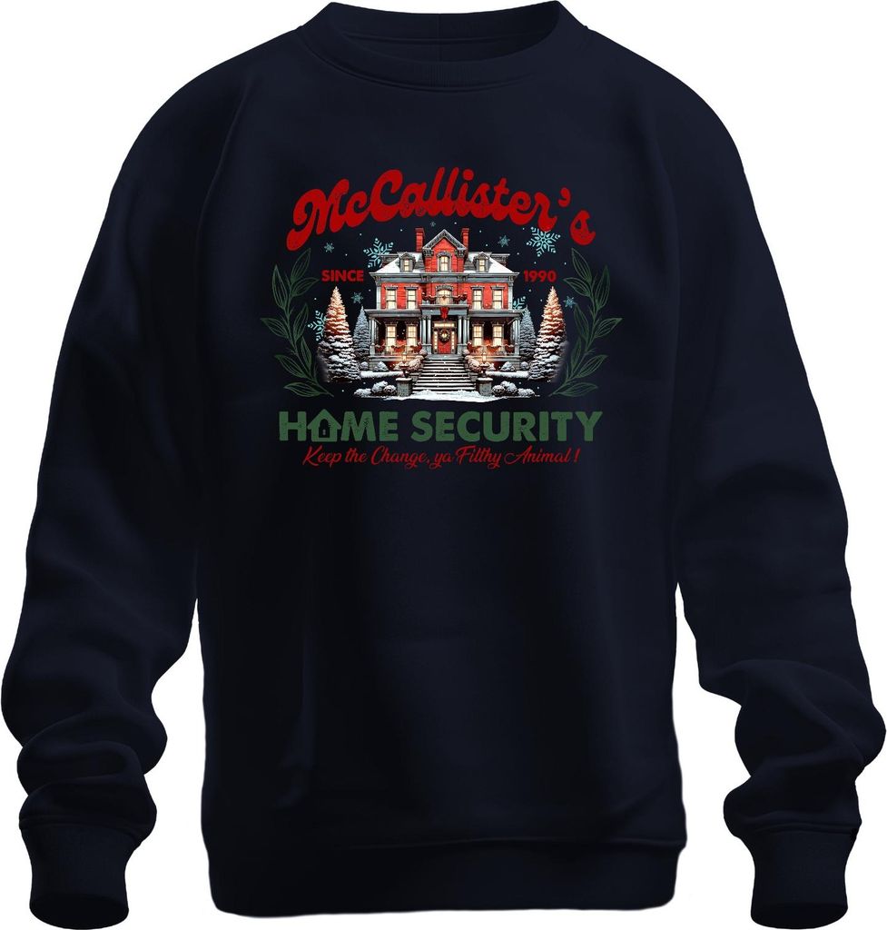 McCallisters Home Security Keep the Change ya Filthy Animal Uni Sweatshirt Pullover, Navy, 3XL