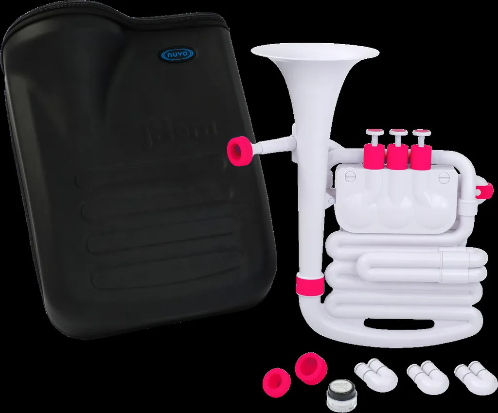 Jeu standard Nuvo jHorn instrument de musique innovant en blanc et noir
