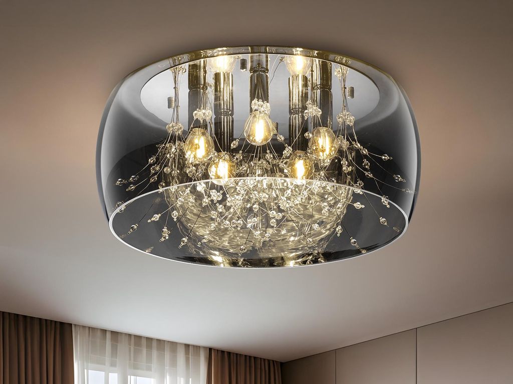 Trio Crystel stropné svietidlo E14 5-násobné ⌀50cm chróm Obrázok produktu 