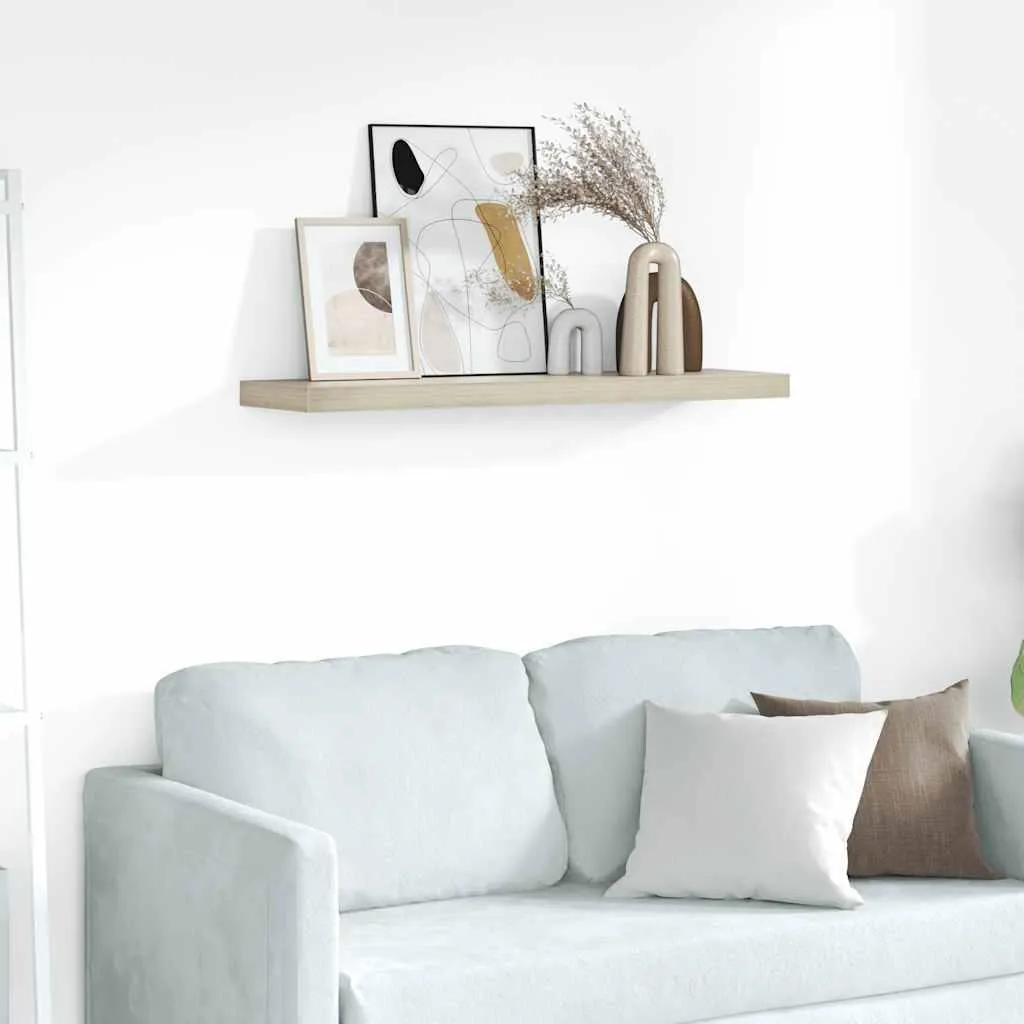 Scaffale a Scomparsa Rovere 90x23,5 cm - Mensola MDF Parete Sospesa