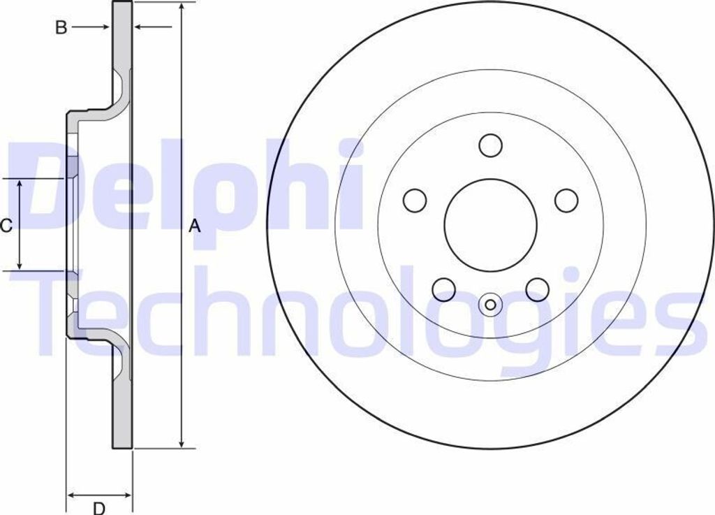 2x DELPHI Bremsscheibe BG4950C für VOLVO XC60 II (246) V90 II Kombi (235 236)