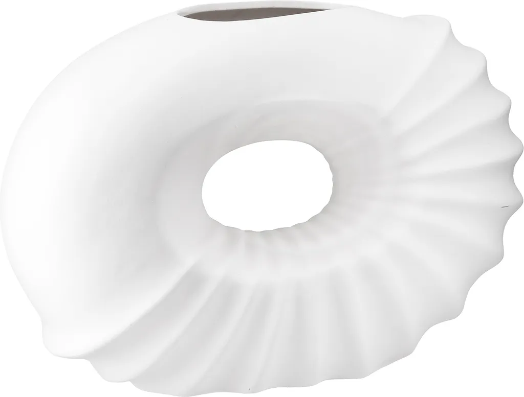 Vase design Gilde Pula blanc, céramique de luxe, format large 35 cm - 3