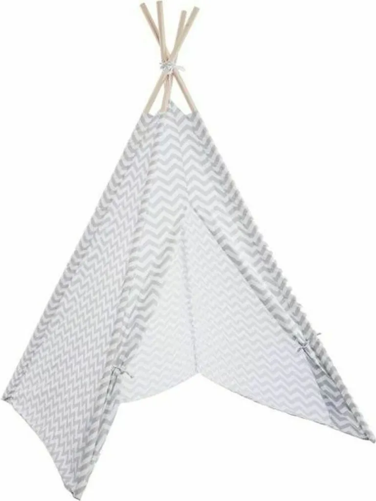 Tipi Enfant Gris 160x120x120cm : Un Espace de Jeu et Rangement Intégré