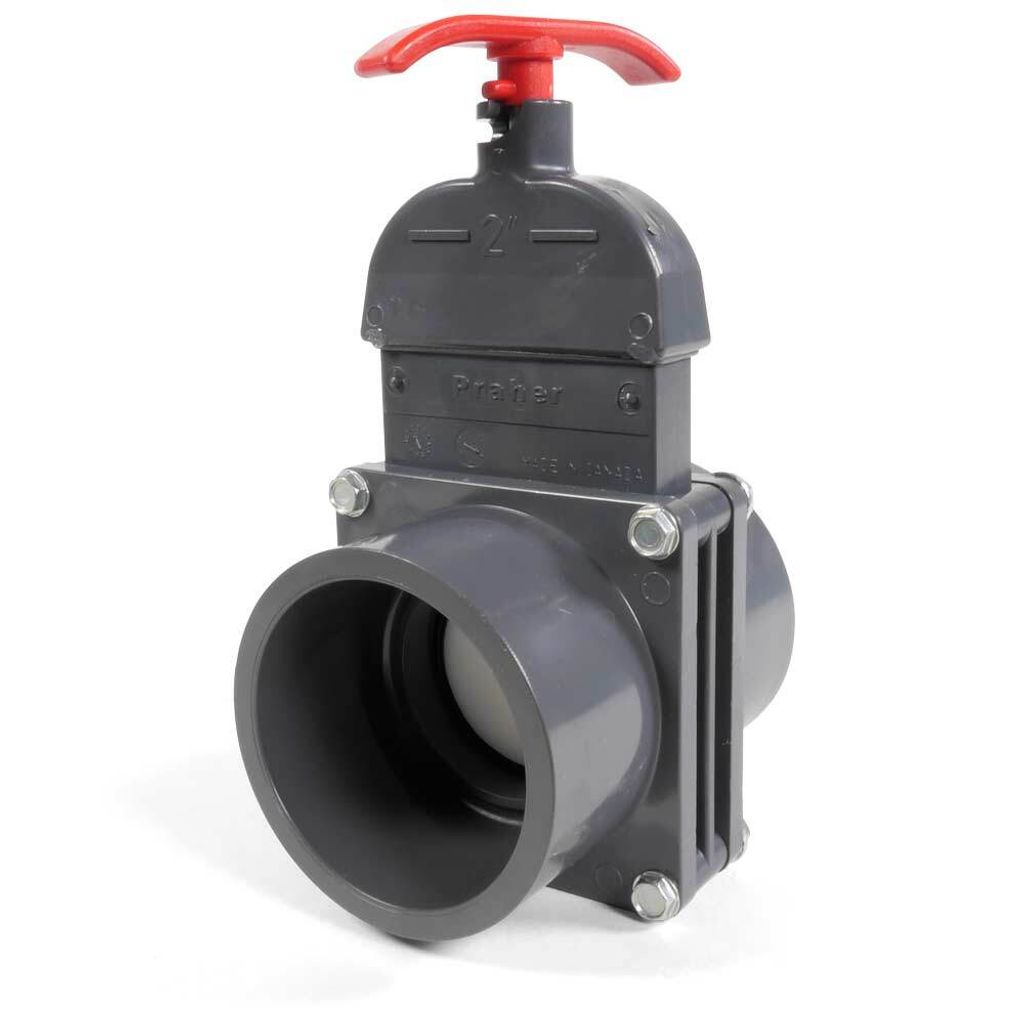 PVC Absperrschieber beidseitig Ø 63 mm Klebemuffe