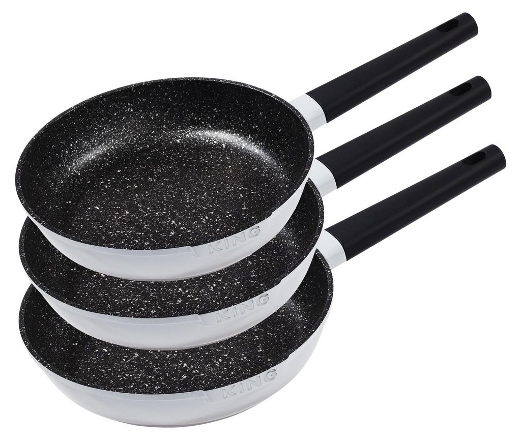3tlg. Bratpfannenset / KING® SHINE GREY / Pfannengrößen Produktbild 
