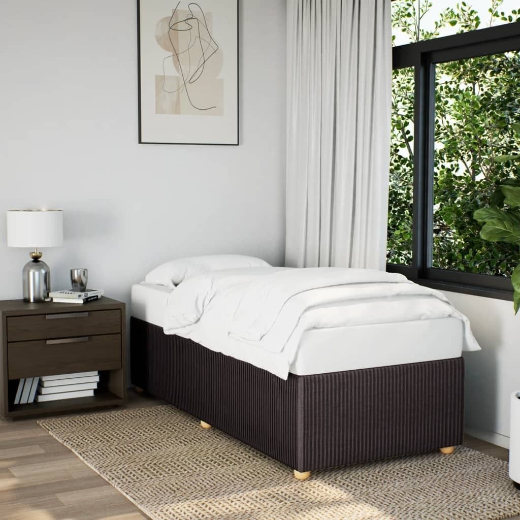 Maison Exclusive - Bettgestell ohne Matratze Dunkelbraun 80x200 cm Stoff