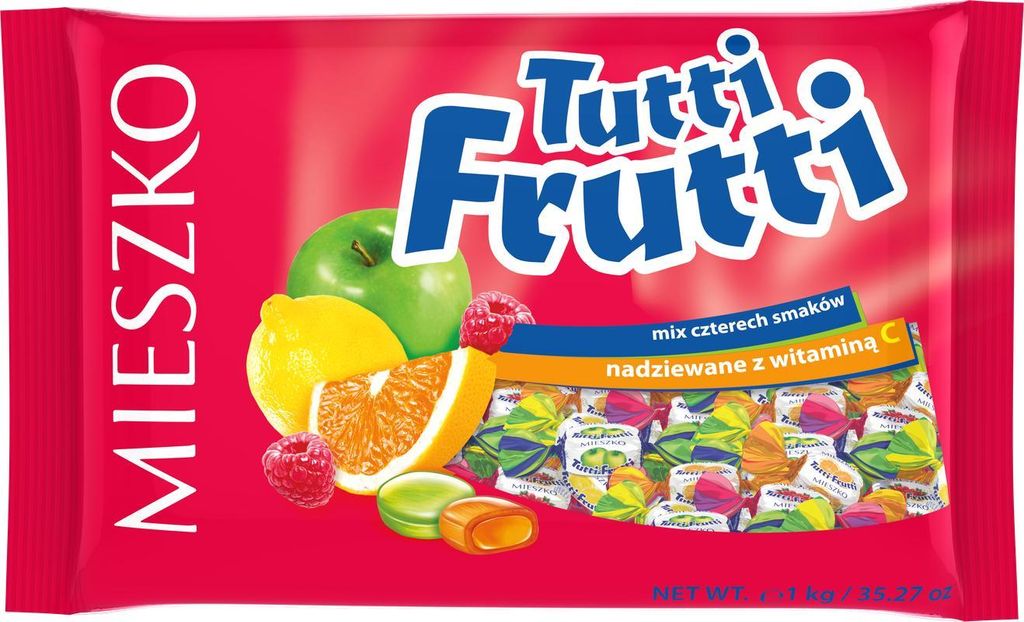 Mieszko Tutti Frutti Cukierki Owocowe 1 kg Zdjęcie produktu 