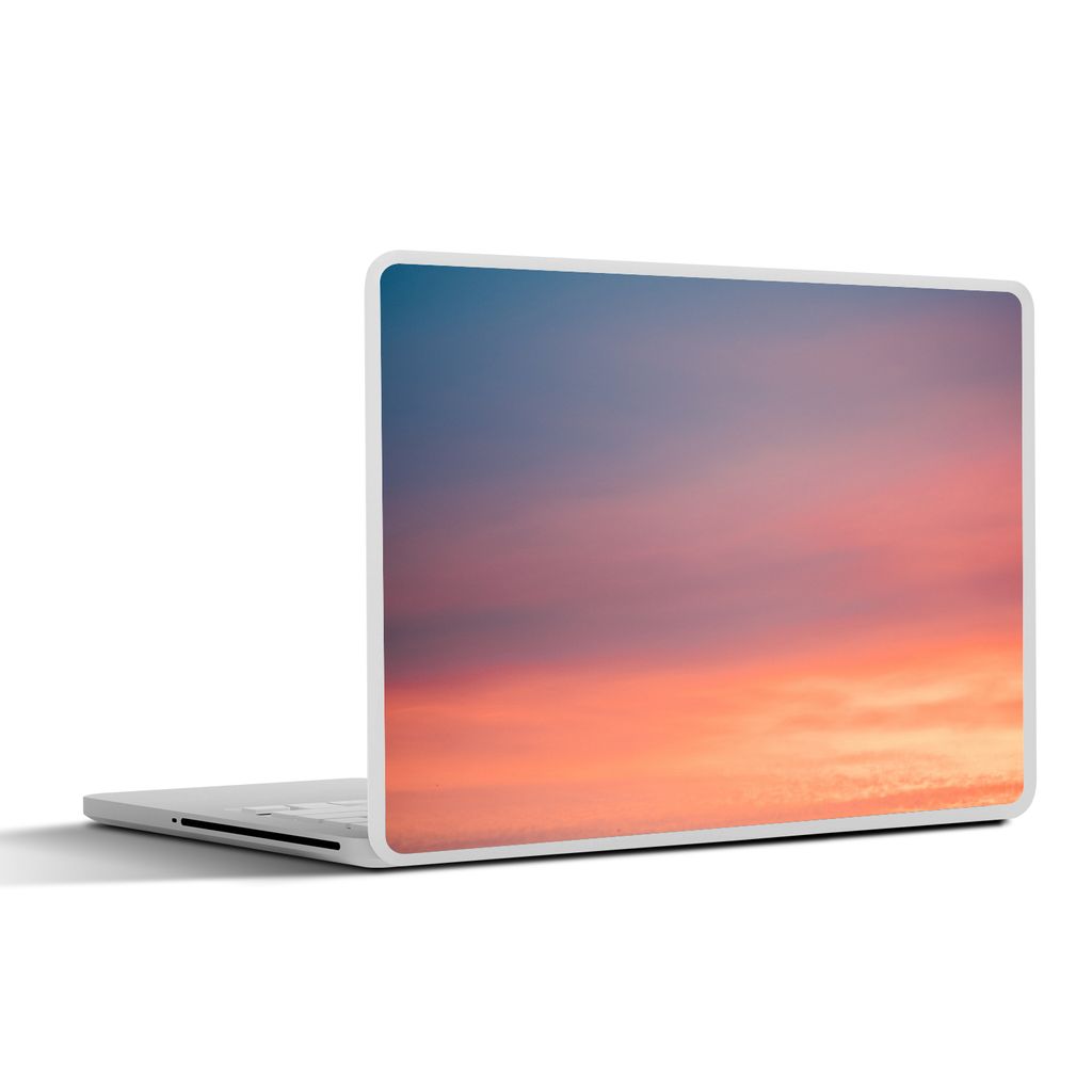 MuchoWow Laptop Aufkleber Sticker Cover Sonne - Himmel - Wolken - Rosa 40x30 cm - Laptop Dekoration - Selbstklebend