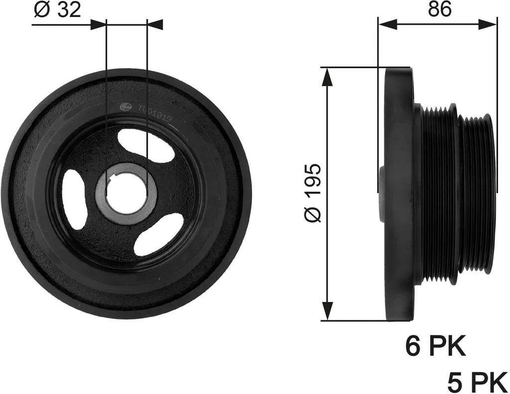 Poulie de vilebrequin pour BMW E46 E39 E38 X5 - Entretien moteur TVD1019