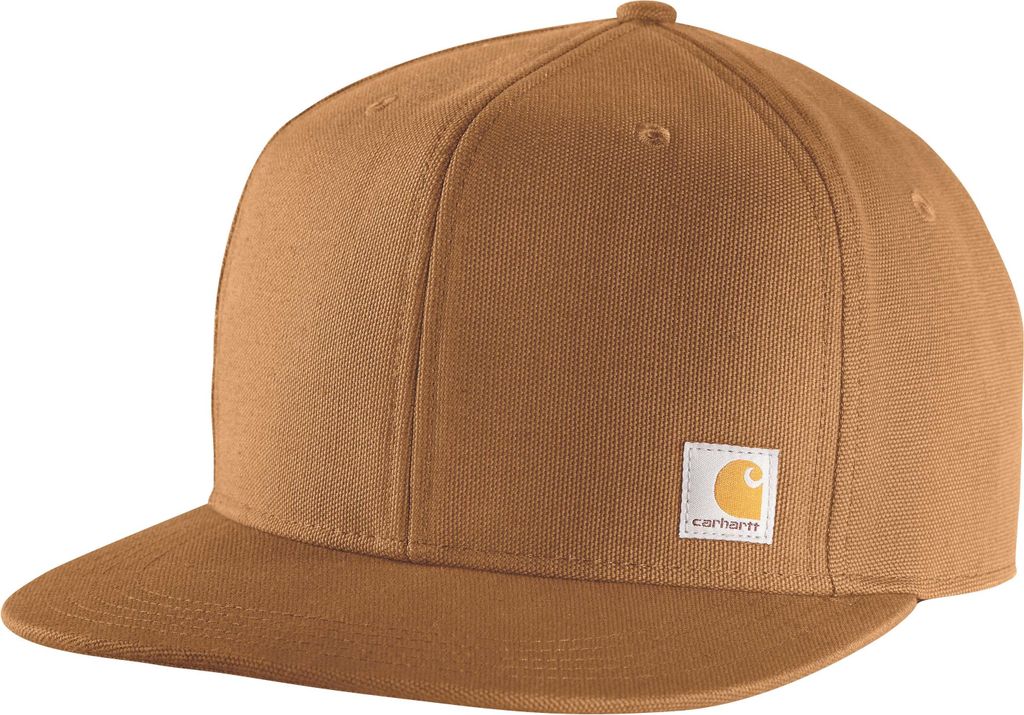 Carhartt Herren Cap Firm Duck Flat Brim Cap | 106665, Farbe:carhartt brown, Größe:OS