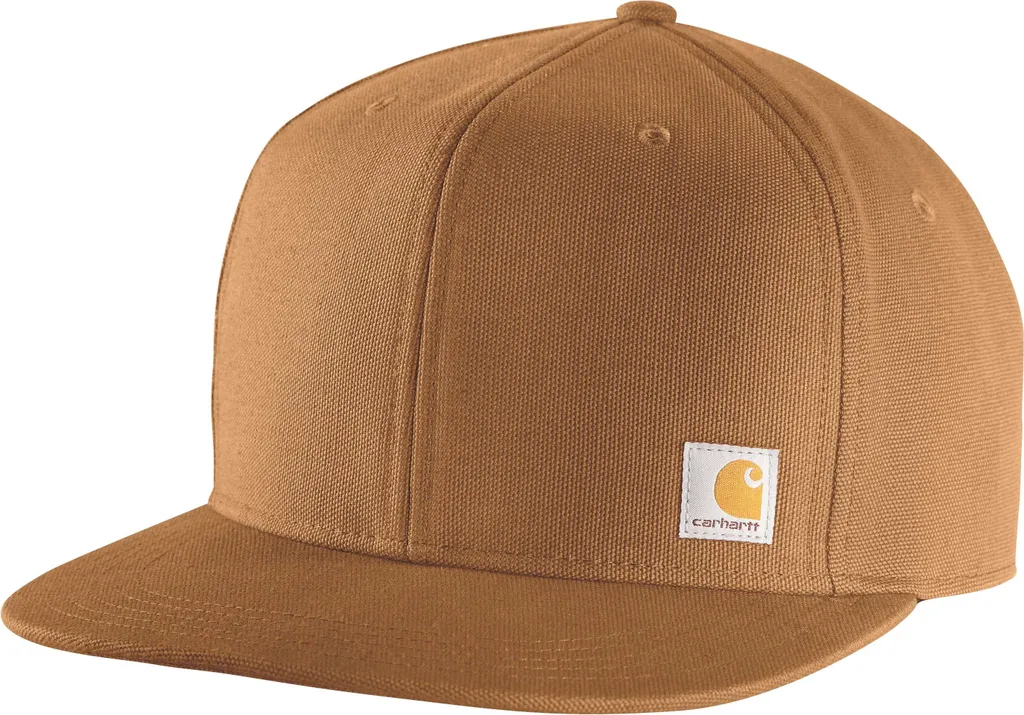 Carhartt 106665 Cappello Duck Flat Brim Marrone - Resistenza Leggendaria
