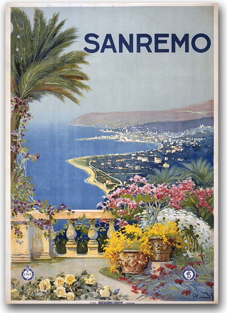 Poster - Canvas - Leinwand - 59,4 cm x 84,1 cm - Fotoposter - Leinwandkunst - Sanremo Italien