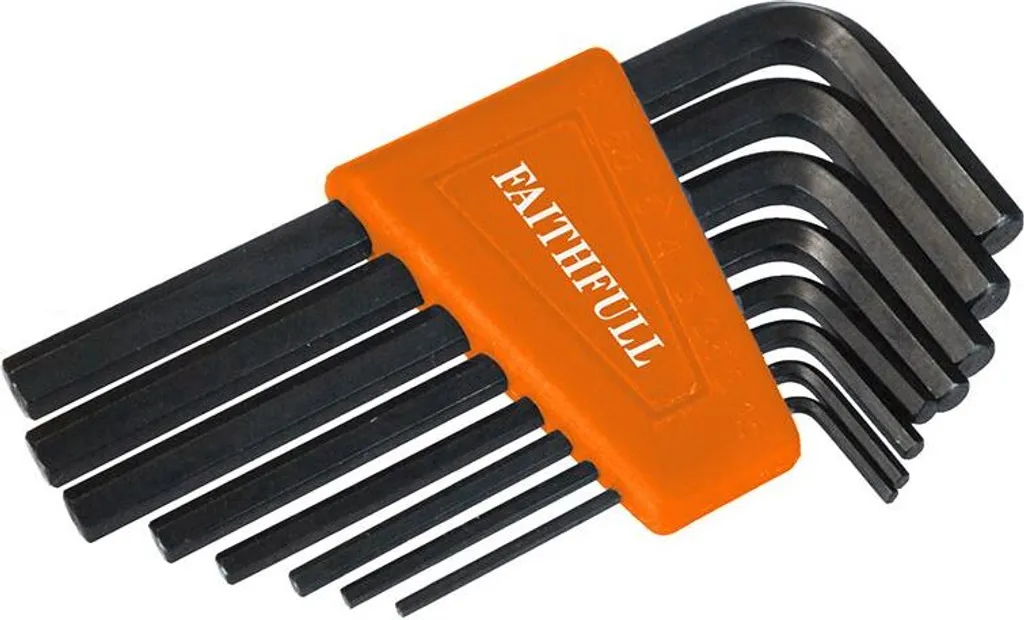 Set Brugole Faithfull 8 Pezzi 1.5-6mm | Chiavi a L Metriche in Acciaio