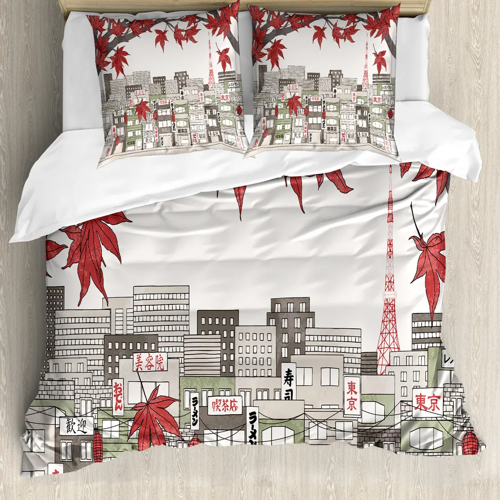 Offerta Set Copripiumino Tokyo Singolo Rosso Cocco - ABAKUHAUS