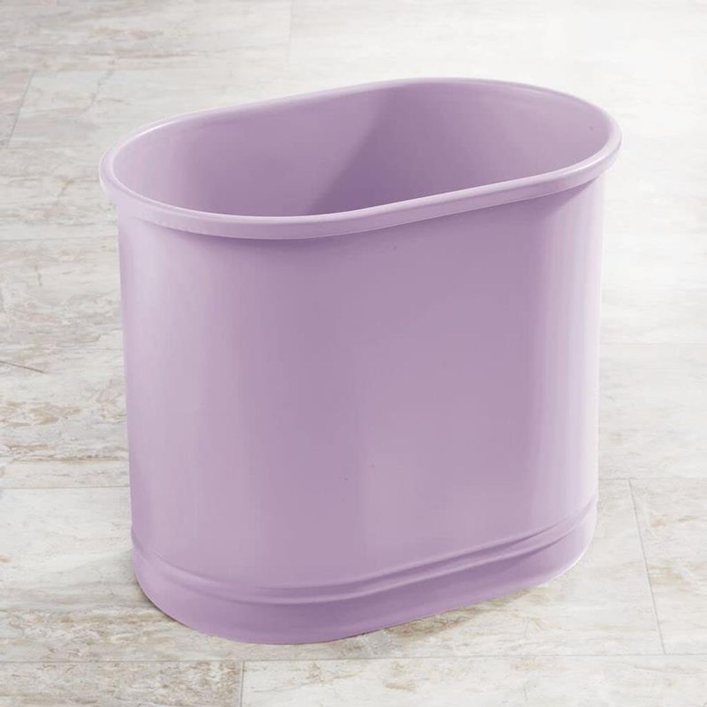 Mülleimer Abfalleimer Papierkorb Metall lila Bad Büro 30 cm rostfrei mDesign