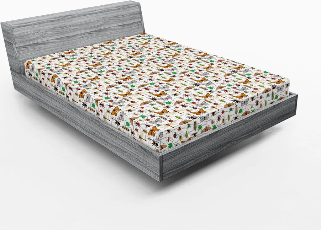 Drap-housse éducatif multicolore Wild Forest aux motifs d'insectes