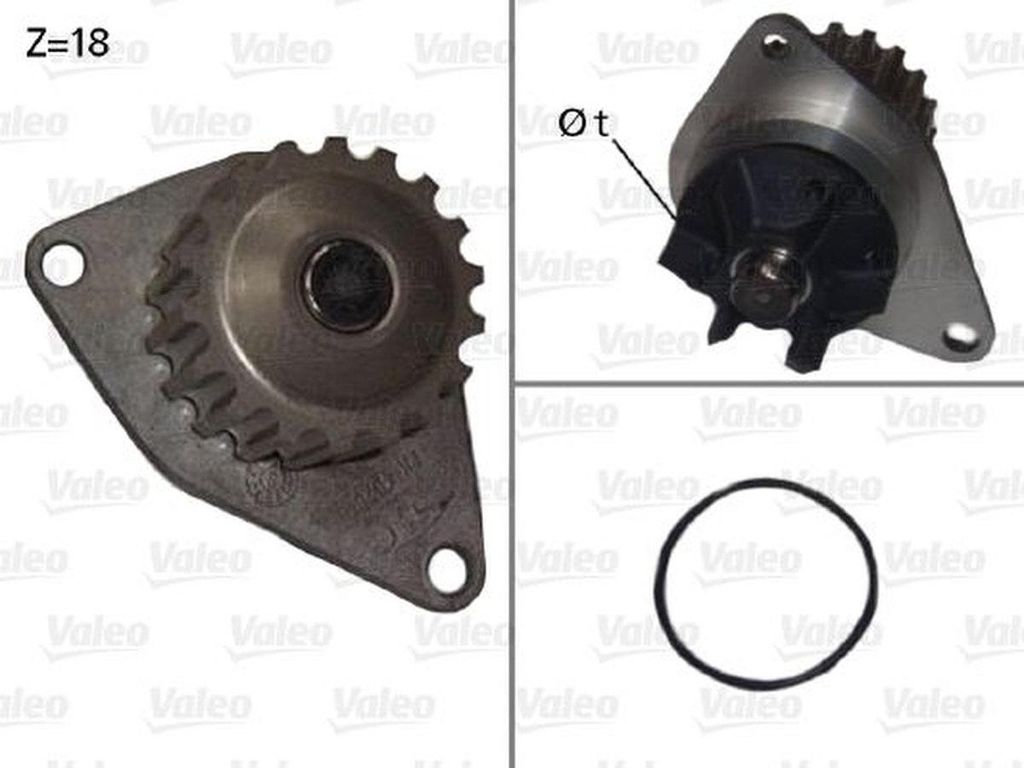 VALEO Kühlmittelpumpe Wasserpumpe passend für PEUGEOT 206 Schrägheck (2A/C) 506721