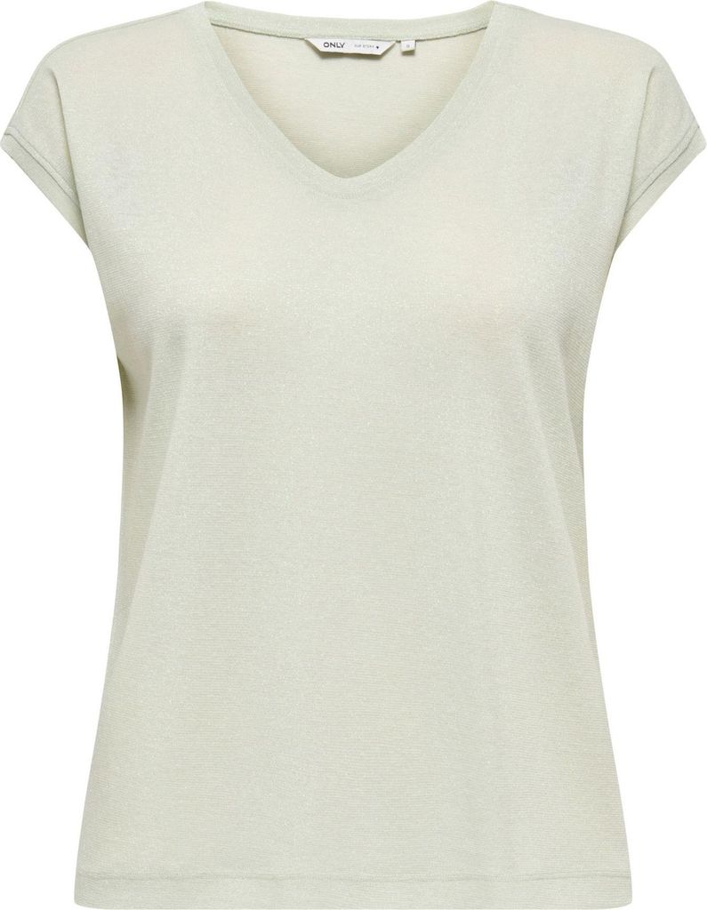 Only Silvery V-neck Loose Shirt Damen