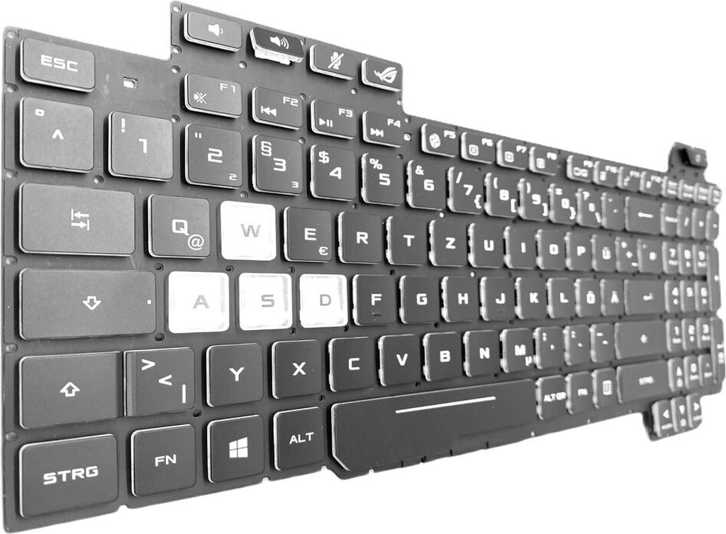 DEUTSCHE - Schwarz Tastatur mit Backlit Keyboard für Asus ROG Strix Scar II GL704GM