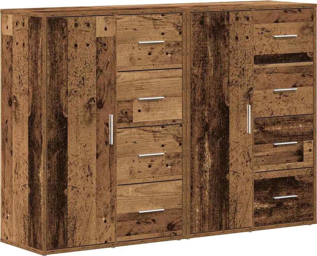 Sideboard 2 pcs Altholz 60 x 31 x 84 cm Holzwerkstoff