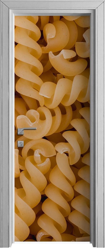 Tür Selbstklebende 70x210 cm Türfolie Türtapete Klebefolie - Nudeln Fusilli Essen