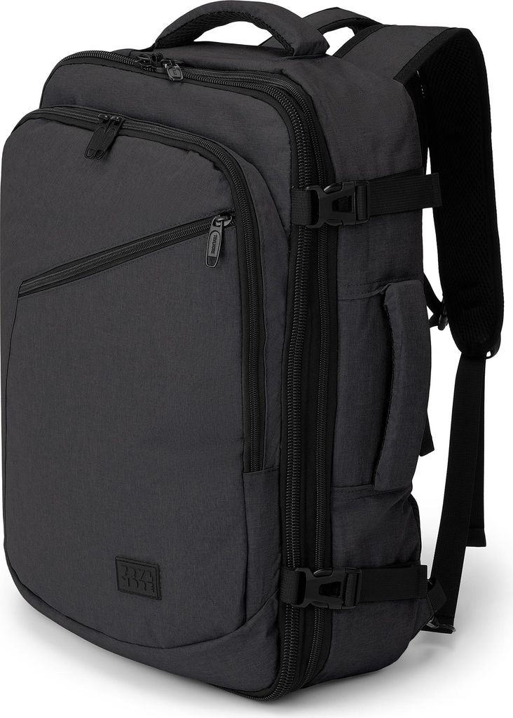 TRVLMORE Reisetasche - 40L Rucksack - Handgepäck - Spritzwassergeschützt - Reiserucksack - Wochenendtasche - Damen und Herren - Anthrazit