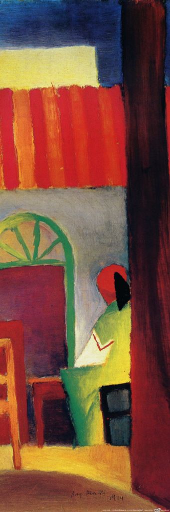 August Macke Kunstdruck Bild - Türkisches Cafe I, 1914 (91 x 30 cm)