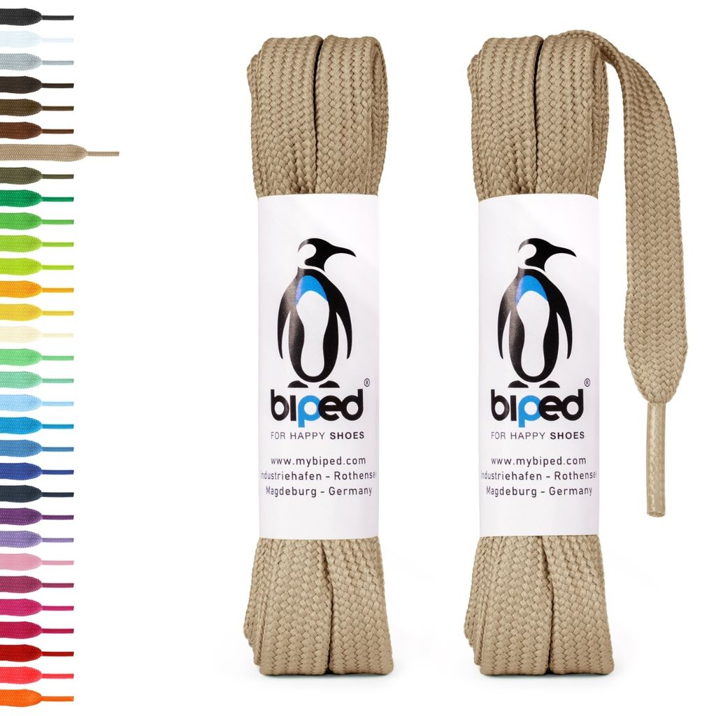 Biped LACES Reißfeste Schnürsenkel Aus Polyester – Oval 6 Mm, Für Sneaker, Sportschuhe & Mehr (2 Paar)