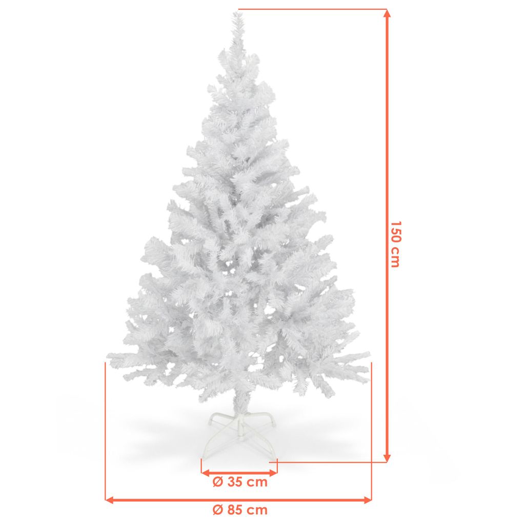 Knstlicher Weihnachtsbaum WEISS - 150 cm