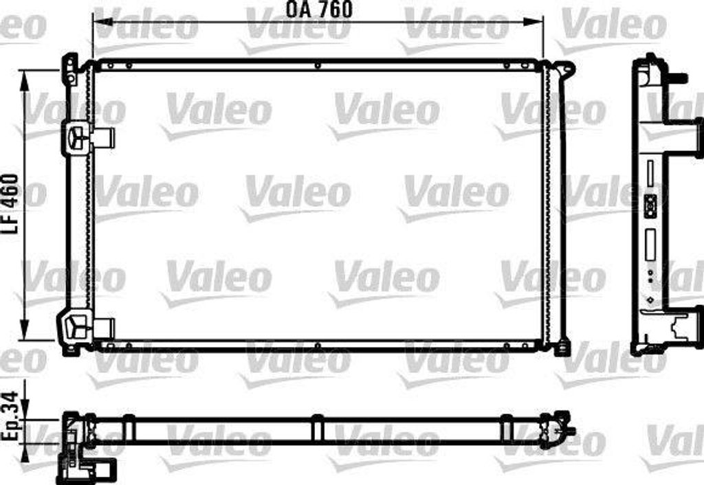 VALEO 732063 Kühler Wasserkühler Motorkühler für OPEL Movano Kastenwagen (X70) Movano Bus (X70) Movano Pritsche / Fahrgestell (X70) für RENAULT