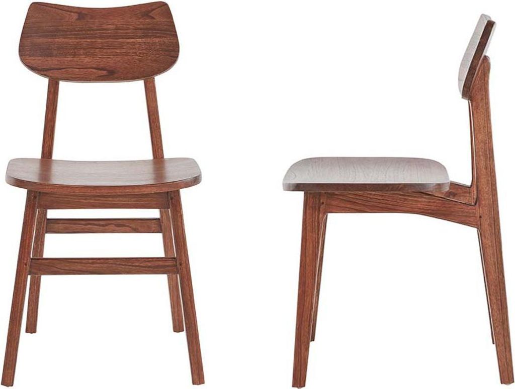 2er Set Stühle Mindi Walnuss Finish modern