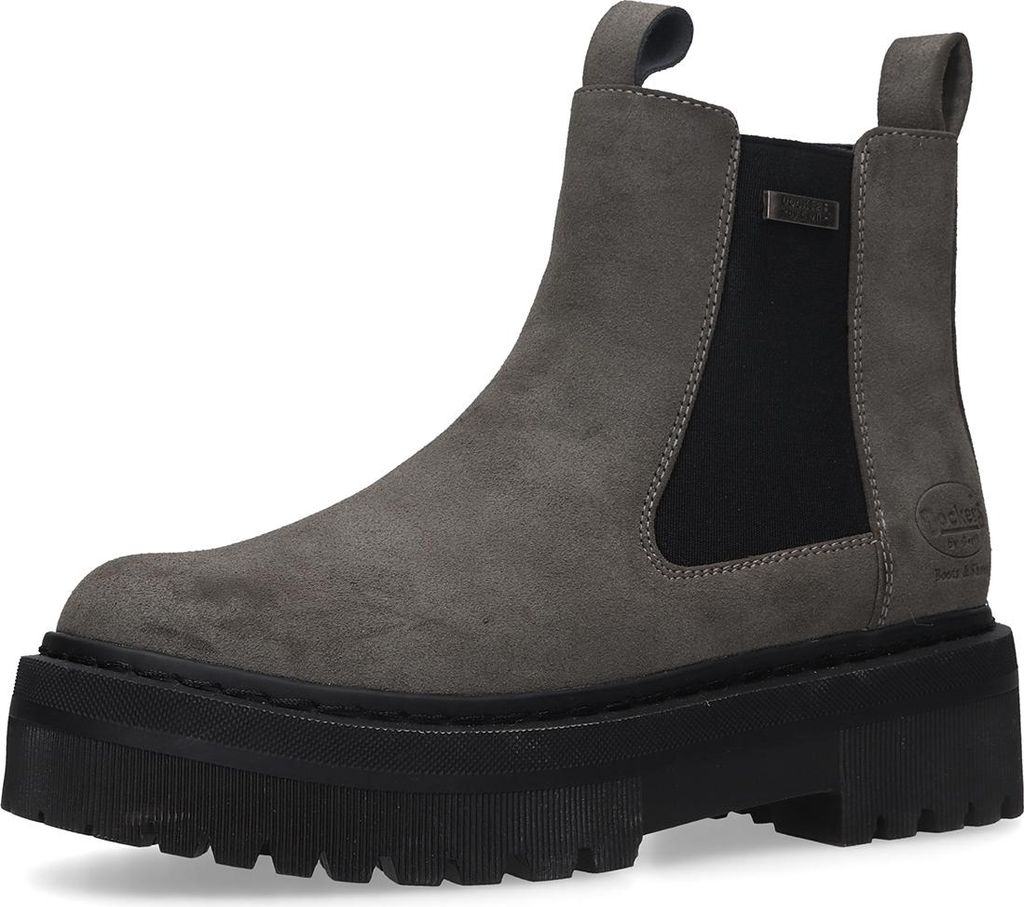 Dockers by Gerli Damen Stiefelette vegan gefüttert 57AZ204-810-221 grau , Schuhgröße:39 EU