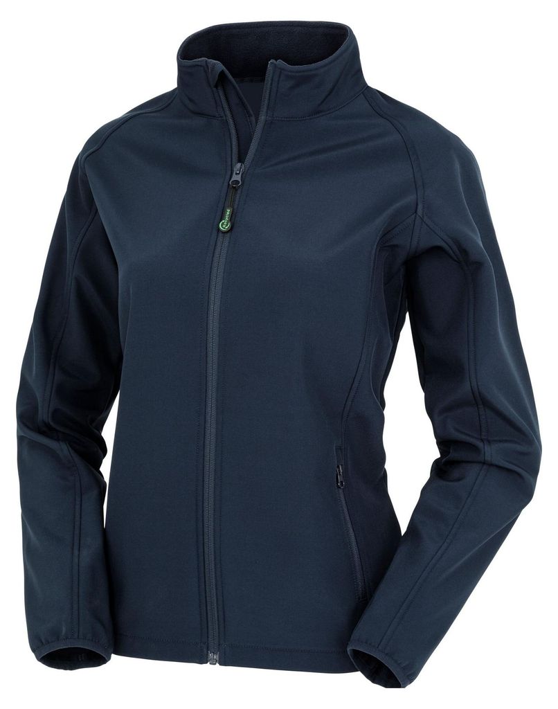 Result Genuine Recycled - Softshelljacke 2-Schicht Druckbar für Damen FK2184 (XXL) (Marineblau)