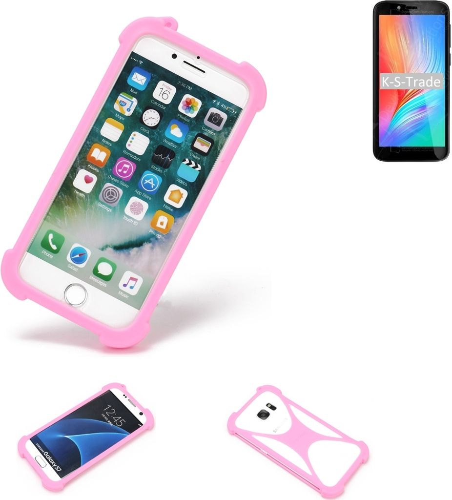 K-S-Trade Handy Hülle kompatibel mit Haier Titan T5 Schutz Hülle Bumper Silikon Schutz Hülle Cover Case Silikoncase Silikonbumper TPU Softcase