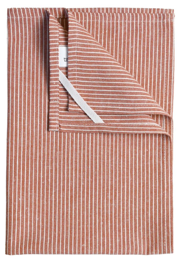 Küchentuch aus Baumwolle mit eingewebten feinen Streifen