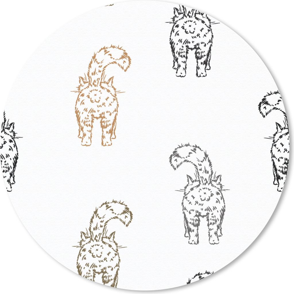 MuchoWow Mauspad Mousepad Muster - Kätzchen - Katze - Pastell - Mädchen - Kinder - Kind 30x30 cm - Mousepads - Maus Mat - Pad - Mausunterlage -...